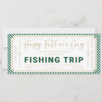 Carte-cadeau de voyage de pêche verte pour la fête