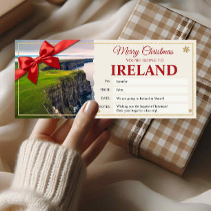 Invitation Carte-cadeau de voyage en Irlande pour Noël