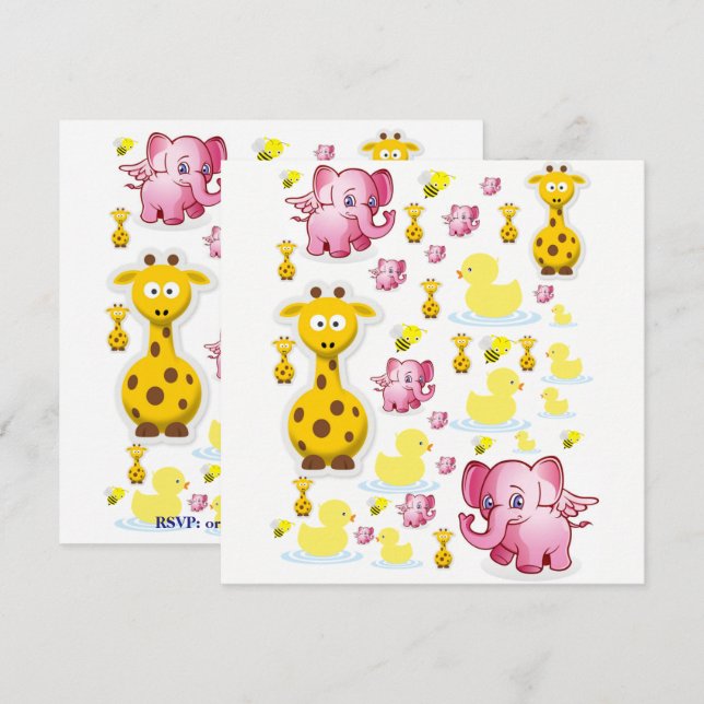 Invitation Carte d'anniversaire (Devant / Derrière)