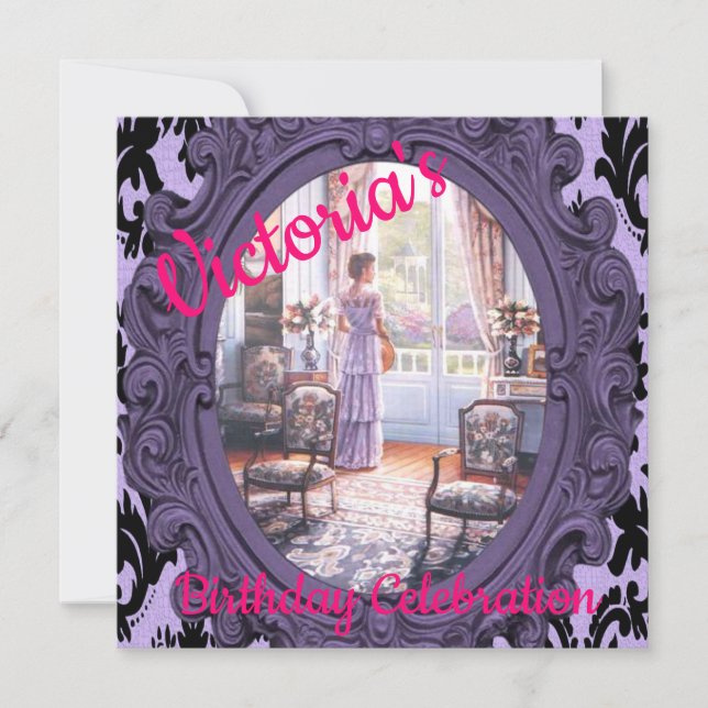 Invitation Carte d'anniversaire Victoria (Devant)