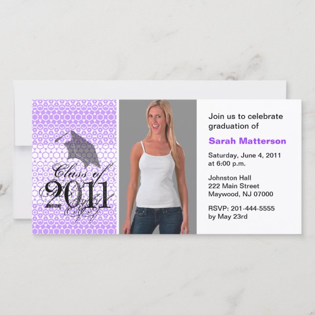 Invitation Carte photo Chic Motif 4 (Devant)