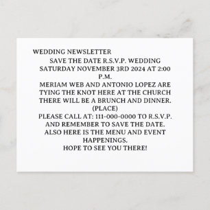 Invitation carte postale