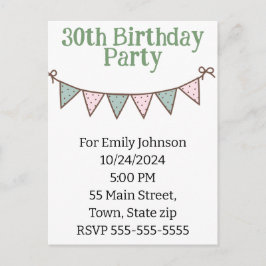 Invitation carte postale