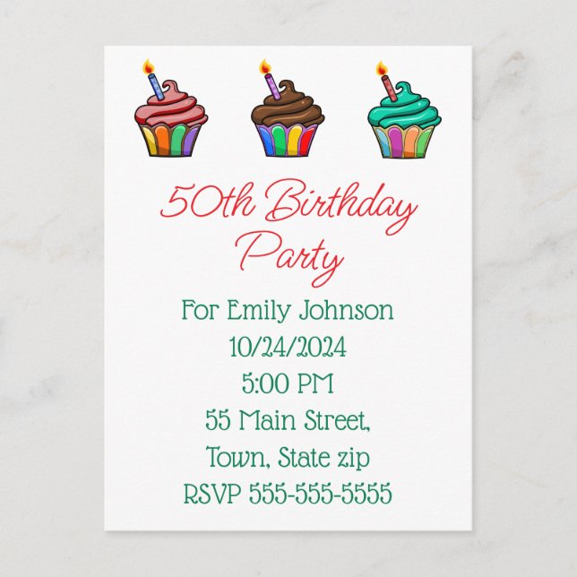 Invitation carte postale (Devant)