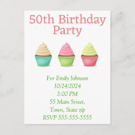 Invitation carte postale