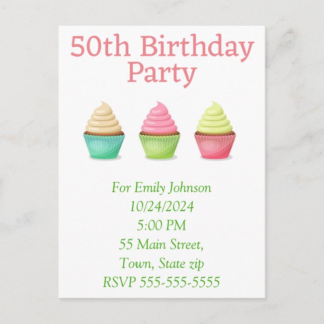 Invitation carte postale (Devant)