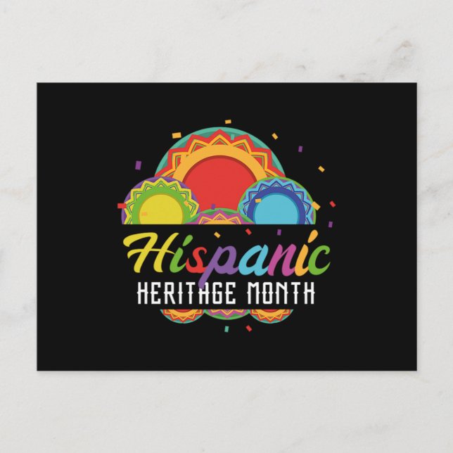 Invitation Carte Postale 14.Patrimoine national hispanique Mois tous les pa (Devant)