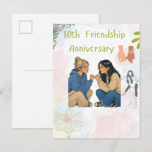 Invitation Carte Postale 15 Ans d'Amitié & ça Continue Meilleurs Amis