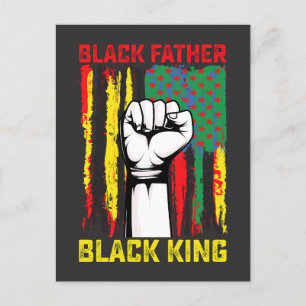 Invitation Carte Postale 17ème Fête du Père Noir Papa King Fête F