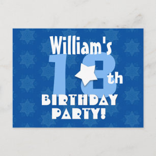 Invitation Carte Postale 18e ou toute étoile d'anniversaire Personnalisé K1