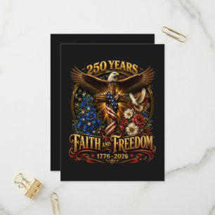 Invitation Carte Postale 250 Ans De Foi Et De Liberté Amérique