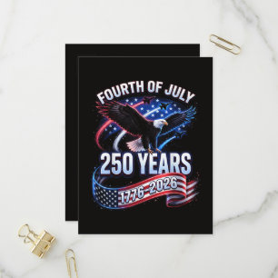 Invitation Carte Postale 250e anniversaire États-Unis 1776-2026 Patriotique