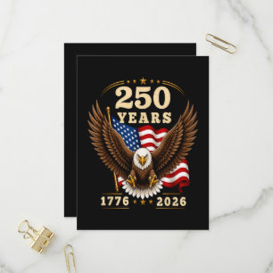 Invitation Carte Postale 250e anniversaire États-Unis 250 ans 1776-2026