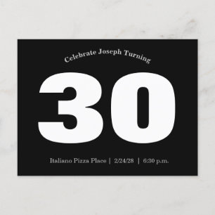 Invitation Carte Postale 30e anniversaire de naissance