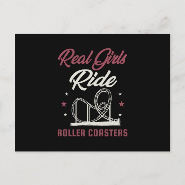 Invitation Carte Postale 32. Real Girls Ride Roller Coasters (Devant)