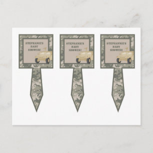 Invitation Carte Postale 3 Coupe Cake Pictures ARMY ACU Camoflauge Digital 