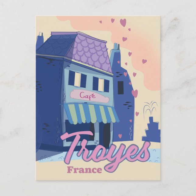 Invitation Carte Postale Affiche voyage Troyes France (Devant)
