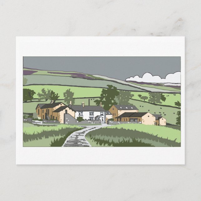 Invitation Carte Postale Agritourisme Cumbrian (Devant)