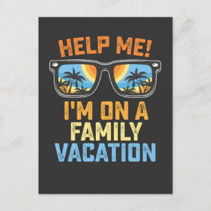 Invitation Carte Postale Aidez-moi Je suis en vacances en famille