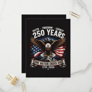 Invitation Carte Postale Aigle 250 Ans Une Nation Sous Dieu
