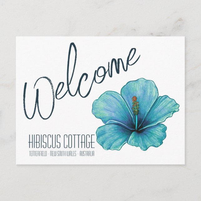 Invitation Carte Postale Airbnb, Location de vacances Bienvenue (Devant)