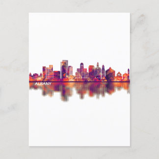 Invitation Carte Postale Albany New York Skyline