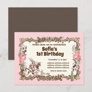 Invitation Carte Postale alice au pays des merveilles 