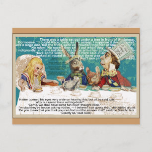 Invitation Carte Postale Alice et la fête du thé de la haine