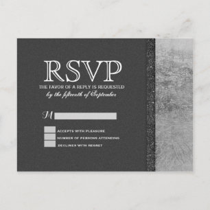 Invitation Carte Postale Aluminium et parties scintillantes chics élégants