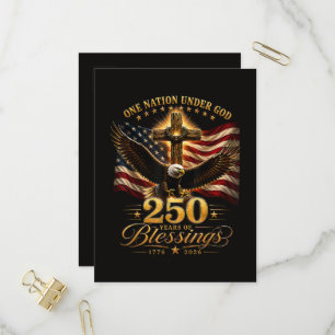 Invitation Carte Postale Américain 250e anniversaire patriotique États-Unis