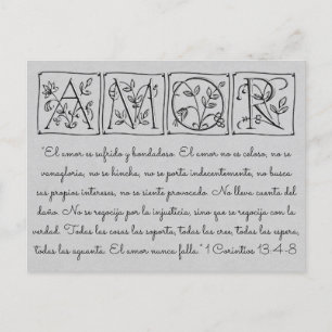 Invitation Carte Postale Amour-Patient-Genre-Jamais Échoue~Scrip~Mariage RS