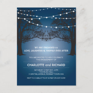Invitation Carte Postale Amour, rire et bonheur toujours après le fiançaill