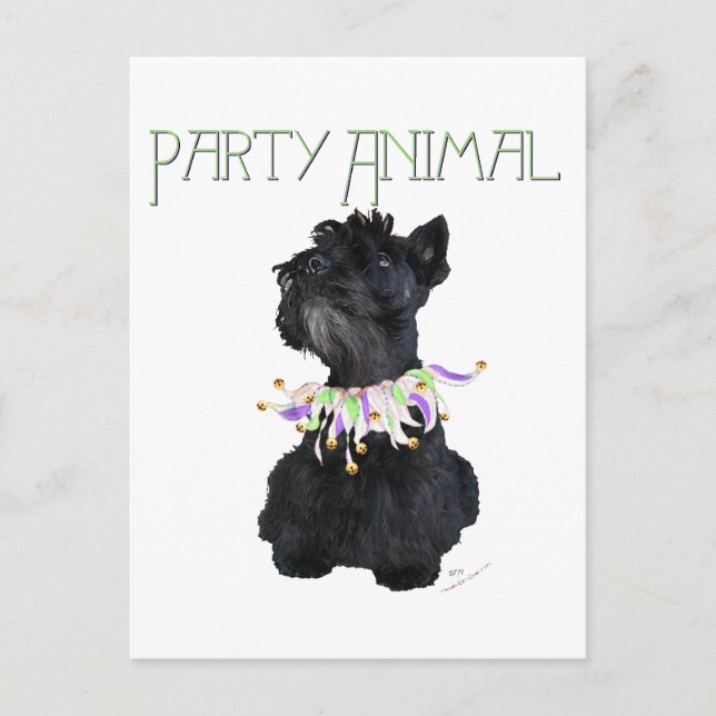 Invitation Carte Postale Animal du Parti des Terriens écossais (Devant)
