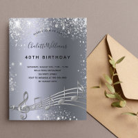 Anniversaire argent musique notes métal parties sc