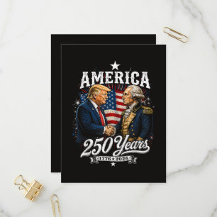 Invitation Carte Postale Anniversaire de l'Amérique 250e Trump Washington