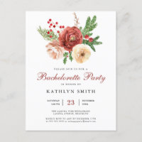 Aquarelle Blush rose Floral Bachelorette Party