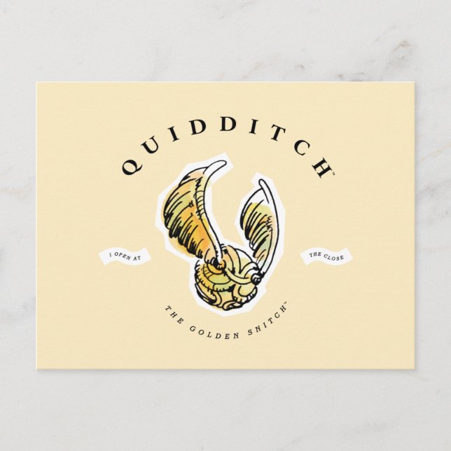 Invitation Carte Postale Aquarelle Golden Snitch (Devant)