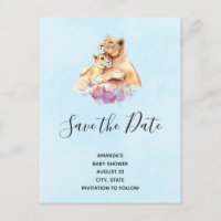 Aquarelle mignonne Mère Lion & Cub Enregistrer la 