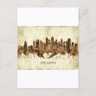 Invitation Carte Postale Atlanta Georgia Cityscape