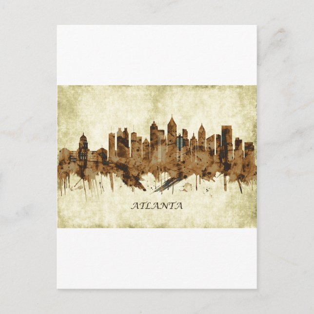 Invitation Carte Postale Atlanta Georgia Cityscape (Devant)
