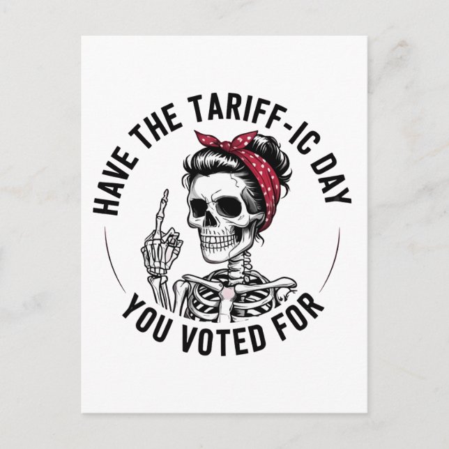 Invitation Carte Postale Ayez la journée Tarrafic que vous avez votée contr (Devant)