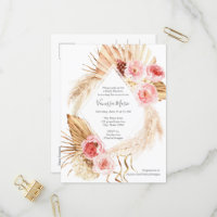 Baby Girl Douche moderne Boho Pampas herbe fleurie