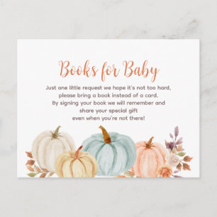 Invitation Carte Postale Baby shower citrouille rustique - Apportez un inse