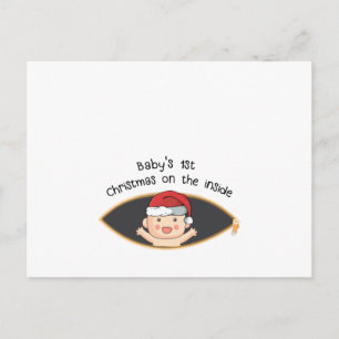 Invitation Carte Postale baby shower de la maternité de Noël pour bébés