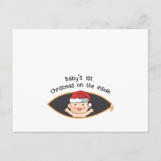 Invitation Carte Postale baby shower de la maternité de Noël pour bébés (Devant)