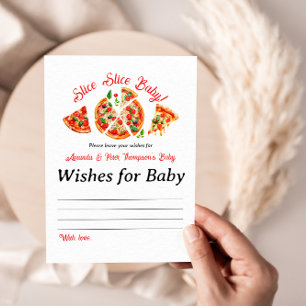 Invitation Carte Postale Baby shower de tranche de pizza italienne moderne