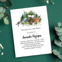 Baby shower des animaux de la forêt
