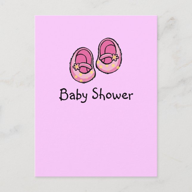Invitation Carte Postale Baby shower (fille) (Devant)