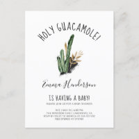 Baby Shower mexicain Holy Guacamole Cactus