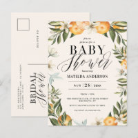Baby shower virtuel en fleur d'oranger agrumes